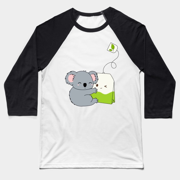 Koala Tea Baseball T-Shirt by alexanderkansas